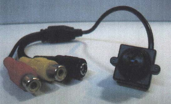 ピンホールマイク内蔵カメラ：ボタン式ケーブル